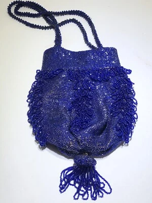 Antiguo bolso de mano con cuentas con solapa Foto 1 de 4