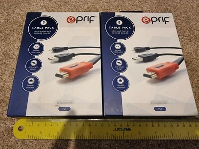 SONY PLAYSTATION 4 PS4 XBOX ONE CONTROLLER MICRO USB CHARGING 4K HDMI CABLE NEW! - Image 1 of 2