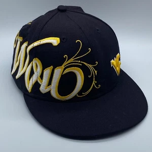 WVU West Virginia University Mountaineers tailliert 7 5/8 Baseballkappe Mütze bestickt - Bild 1 von 10