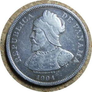 elf Panama 25 Centesimos 1904 (P) Silver Balboa Philadelphia Mint - Picture 1 of 2