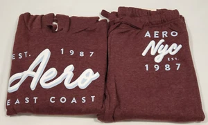 NWT AEROPOSTALE AERO SWEATSUIT, HOODIE, SWEAT PANTS, BLOOMSBERRY MEDIUM - Picture 1 of 7