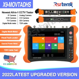 Probador de cámara de CCTV RSRTENG AHD/CVI/TVI/SDI/IP 4K DMM TDR VFL X9-MOVTADHS EE. UU. - Imagen 1 de 12