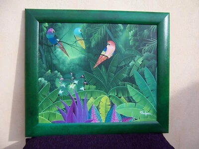 Albott Bonhomme toile haitienne Artwork Art painting Haïti - Photo 1/4