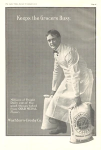 1905 GOLD MEDAL FLOUR grocer antique PRINT AD baking cooking cookies - Picture 1 of 1