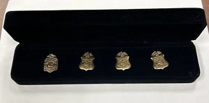 DOJ FBI  Historical Lapel Pin Badges Set Of 4  - New - Picture 1 of 7