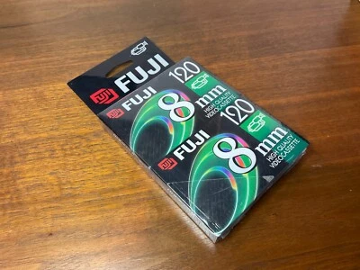 Fuji 120 8 мм высокого качества видео кассета ленты P6-120 совершенно новый запечатанный лот из 2 - Изображение 1 из 4