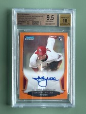 Shelby Miller 2013 Topps Bowman Chrome Rookie Auto Orange Refractors /25 BGS 9.5