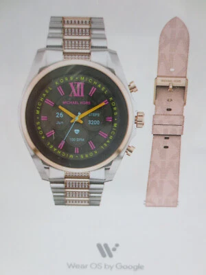 NUEVO Juego de Reloj Inteligente Sellado Michael Kors Gen 6 Bradshaw Plata Oro Rosa MKT5137 Foto 1 de 4
