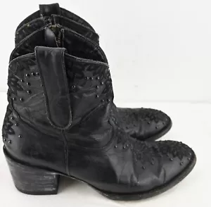 Old gringo “Mexicana” Studded Cowboy Boots In Black Size EU38/US8 - Picture 1 of 12