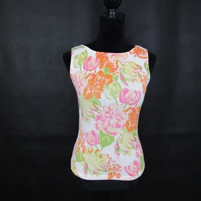 Camisa Harold's Top Blusa Pullover Cuello Barco Sin Cuello Para Mujer XS Blanca Floral Foto 1 de 4