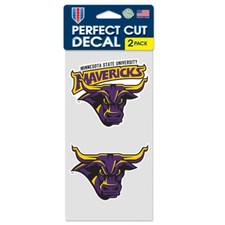 NCAA Minnesota State Mavericks 2-Piece Die-Cut Decal, 4" x 8"- Mankato