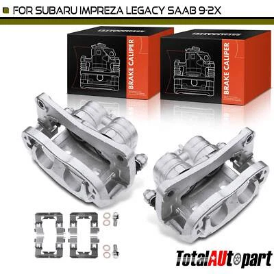 2x Pinzas de freno con soporte para Saab 9-2X Subaru Impreza 2002-2016 parte delantera Foto 1 de 4