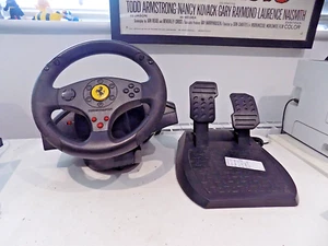 Thrustmaster Ferrari GT Experience RW V.3 Wheel &Pedals Set PC/Sony PS3 UNTESTED - Picture 1 of 9