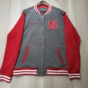 Nebraska Huskers Fanatics Letterman Varsity Tri-Blend Jacke XL - grau/scharlachrot - Bild 1 von 6