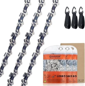 3er-Pack Kettensägenkette für 16 Zoll Stange 55 Glieder 0,050" Stärke 3/8" LP Low-Kickback - Bild 1 von 14