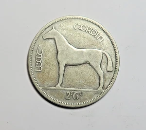 IRLAND: IRISCHE SILBER HALBKRONE 1931. KM 8..KOSTENLOSER VERSAND - Bild 1 von 2