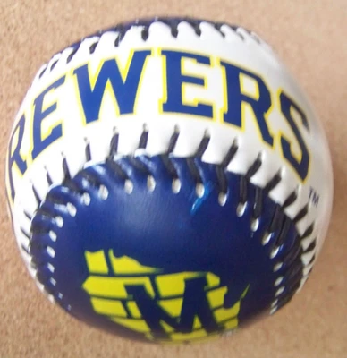 Milwaukee Brewers Softstrike baseball ball MLB RIK - Image 1 of 4