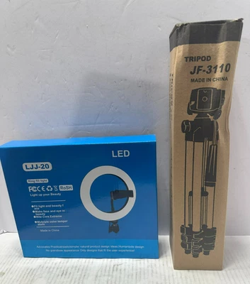LJJ 20 LED Ring Light with Tripod JF 3110 Stand for Phone Photography Video - Image 1 of 4