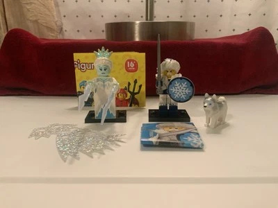 Lego CMF 71013 Ice Queen & 71032 Snow Warrior Guardian NEW AUTHENTIC RETIRED - Image 1 of 4