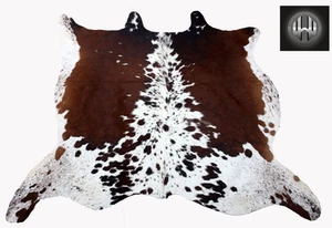 100% Real Cow Hide Rug Cow Skin Hairon Leather Rug for Home Décor and Upholstery - Picture 1 of 3