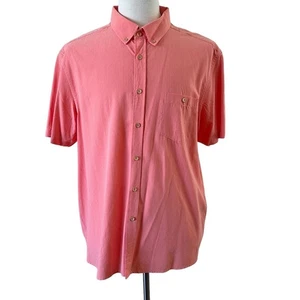 Ted Baker London Men’s Short Sleeves Button Down Shirt Coral Size 7 NWT - Picture 1 of 12