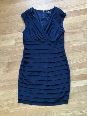 American Living Women's Size 12 Black Sleeveless Tiered Sheath Dress - Image 1 of 3