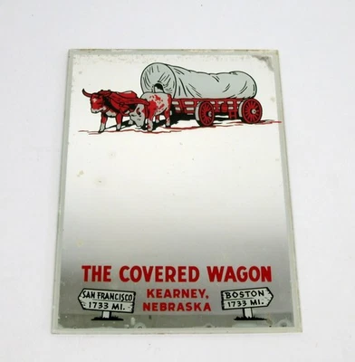 w ESPEJO PUBLICITARIO DE COLECCIÓN THE COVER WAGON KEARNEY NE 5x7 recuerdo turístico Foto 1 de 4