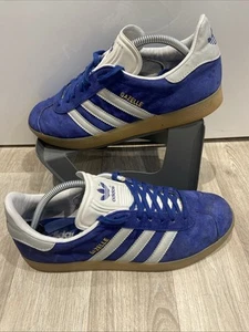 Men’s Royal Blue Adidas Gazelle Gum Sole Trainers Size Uk 9 2018 - Picture 1 of 10
