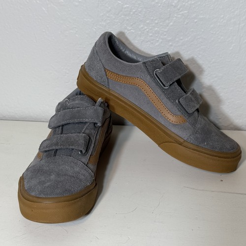 Scarpe Vans Oldol Skoolni giovan t 3rigio grigioe marroneiato scamo skateni bambinis