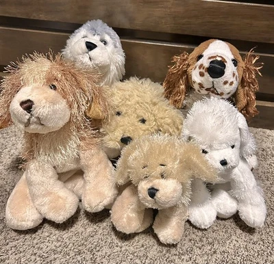 Lot of 6 Ganz Webkinz/lil kinz Plush Dogs Poodle labradoodle Husky Springer Etc. - Image 1 of 4