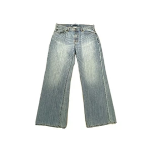 Gap 1969 Jeans Mens 35x32 Blue Denim 5-Pockets Loose Fit Casual Wide-Leg - Picture 1 of 12