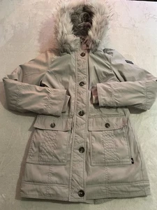Hollister Heritage Collection Parka Donna XS Foderato in Pelliccia Ecopelliccia Beige - Foto 1 di 3
