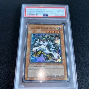 YUGIOH 1ST ED AST-023 ZABORG THE THUNDER MONARCH SUPER PSA 8 NM Wow - Picture 1 of 3