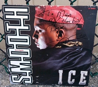 Signed SMOOTH ICE - DO IT AGAIN 12" Vinyl Record Maxi JDK 1990 Run DMC  - Image 1 of 4