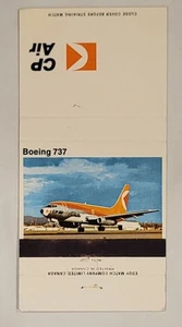 Matchcover Canada CP Air Boeing 737 Airplane - Picture 1 of 2