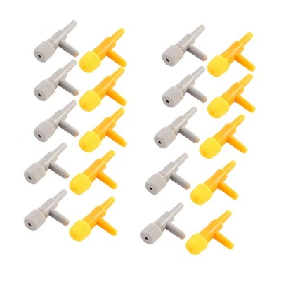 Plástico Aire Acuario Línea Tubo Flujo Control Válvula 20 Pcs Amarillo Gris - Imagen 1 de 3