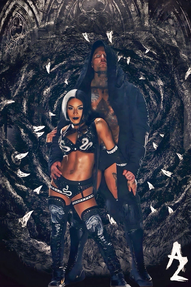 WWE 巨人 24 英寸 x 36 英寸海报 - ALEISTER BLACK / ZELINA VEGA — 第 1/1 张图片