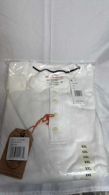 Camiseta Henley de manga corta blanca original resistente a la intemperie vintage para hombre talla XXL Foto 1 de 3