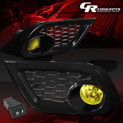 PAR DE LUCES ANTINIEBLA LENTE ÁMBAR CON BISEL + INTERRUPTOR + CABLEADO PARA TOYOTA SCION IM 2016-2018 Foto 1 de 4