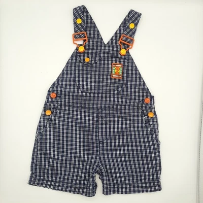 Vtg Gymboree Shorts Overalls Kids Boys Toddler XS Sports 9-18 Months Rainbow Tag - Imagem 1 de 4