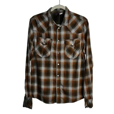 DIVIDED by H&M Western Plaid Snap Button Shirt Men’s Size Medium  - Image 1 of 4