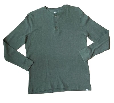 Camisa Térmica Henley Waffle Manga Larga Verde M Para Hombre EIGHT BELLS Usada en Excelente Condición Foto 1 de 4