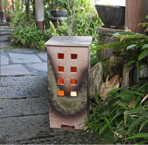 JAPANESE SHIGARAKI LANTERN Shigaraki-yaki garden lamp Ornament waterproof 3.8m - Picture 1 of 4