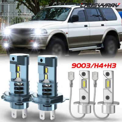 Faro LED 6000K para Mitsubishi Montero 1998 1999-2000 + faros antiniebla 4 piezas Foto 1 de 4