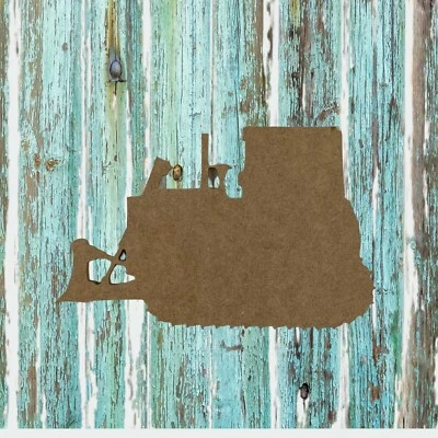 Bulldozer, Unfinished Wood Cutout - Image 1 of 3
