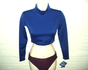 Top Motionwear Simulado Cuello Alto Midriff Baile Alegría Adulto M Cremallera Real 3711 NUEVO - Imagen 1 de 3