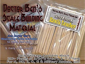 RUSTIC SCALE LUMBER-NATURAL FINISH Bulk Doctor Ben’s Scale Consortium ppa5311 - Imagen 1 de 12