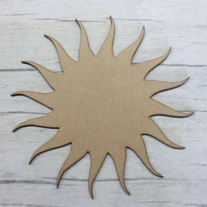 Sun MDF Wood Nature & Weather Base Wooden Blank Craft - Picture 1 of 5