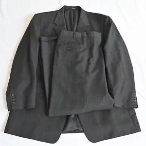 Hart Schaffner Marx Gold Trumpeter 48L 42x29 Gray Glenn Check Wool Mens Suit - Picture 1 of 12