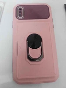 Iphone X Rose Gold Wallet Case w/ Stand AND Tempered Glass Cover ! - Picture 1 of 6
